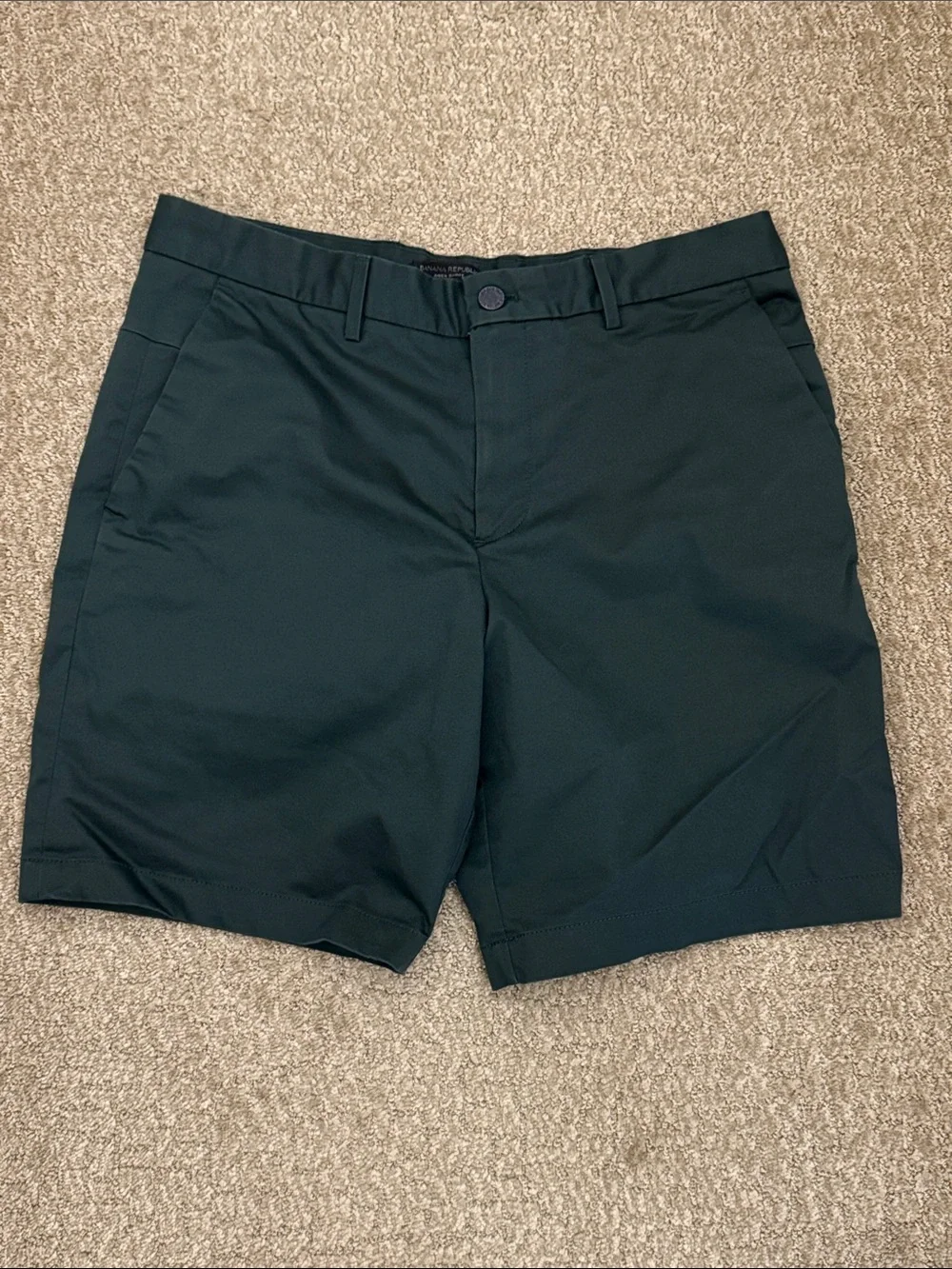 Banana Republic Men's Forest Green Flat Front Shorts